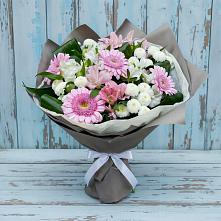 Букет цветов из:  Герберы, Альстромерии и Хризантемы #REPLACE_PRED# Обухово