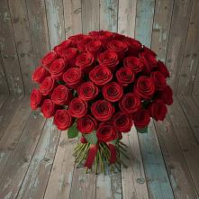 Букет 55 Красных роз Фридом #REPLACE_PRED# Обухово