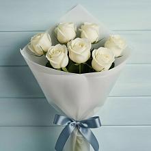 Букет 7 Белых роз Эдлесс Лав в Обухово