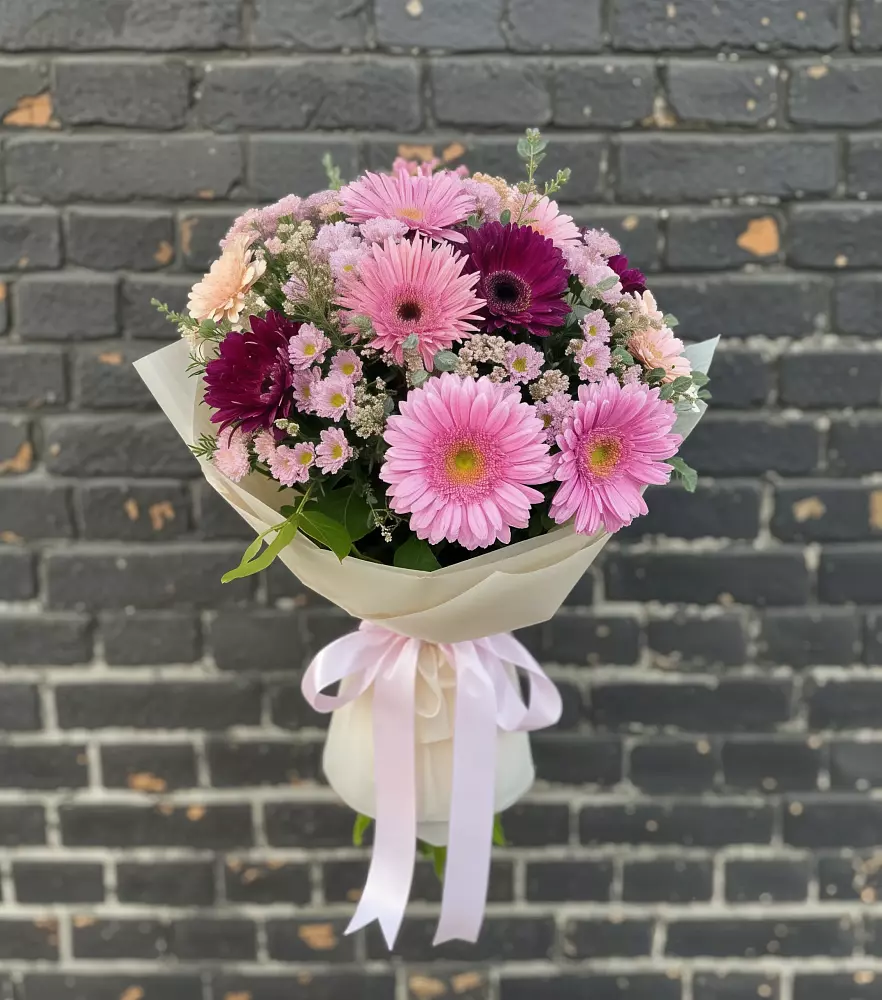 Букет цветов из: Герберы и Хризантемы в Обухово
