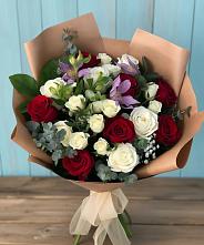 Букет цветов из:  Розы и Альстромерии #REPLACE_PRED# Обухово