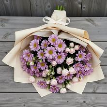 Букет цветов из:  Розы и Хризантемы в Обухово