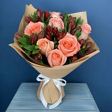 Букет цветов из:  Розы и Альстромерии в Обухово