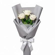 Букет 3 белые розы #REPLACE_PRED# Обухово