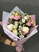 Букет цветов из:  Альстромерии, Розы и Лизиантусы #REPLACE_PRED# Обухово