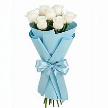 Букет 7 белых роз Проуд в Обухово