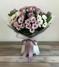 Букет цветов из:  Хризантемы и Розы #REPLACE_PRED# Обухово