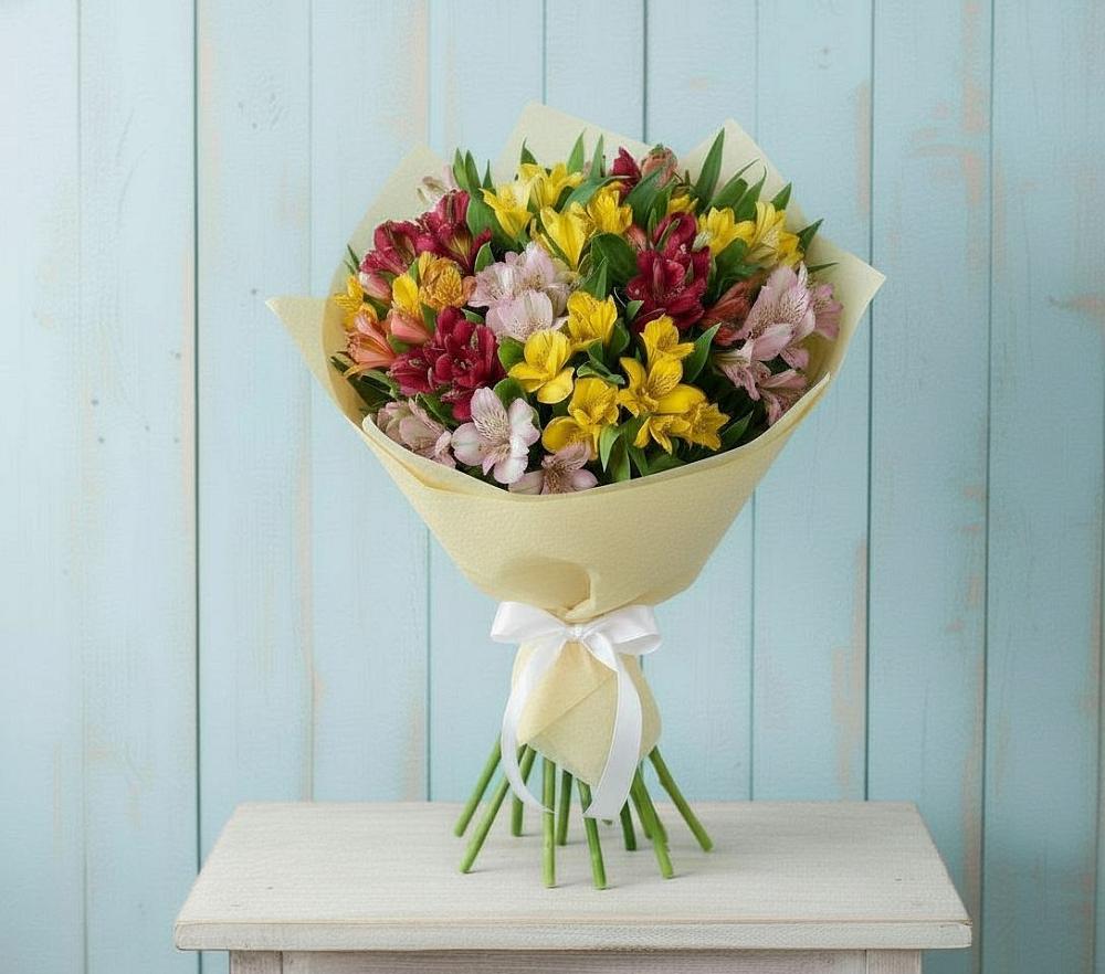 Букет цветов из: Альстромерии в Обухово