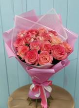 Букет 15 Розовых роз Равель в Обухово