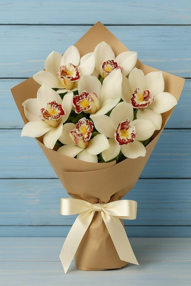 Букет цветов из: Орхидеи и Розы в Обухово