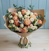 Букет цветов из:  Альстромерии и Розы в Обухово